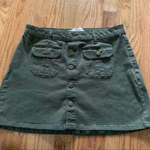 Altar'd State Olive Green Miniskirt